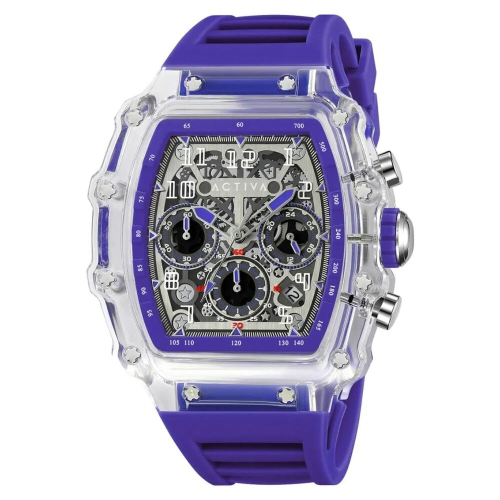 Activa X Invicta Men's Watch w/ Skeleton Dial - 44mm, Purple